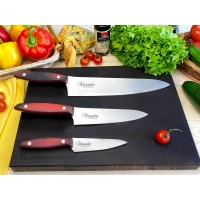Набор из 3-х кухонных ножей Alexander AUS-8 Satin, Kizlyar Supreme купить в Красноярске